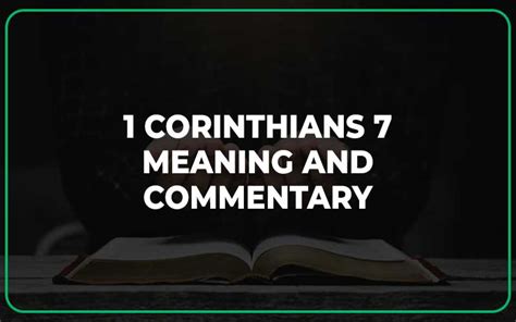 1 Corinthians 7 Commentary .